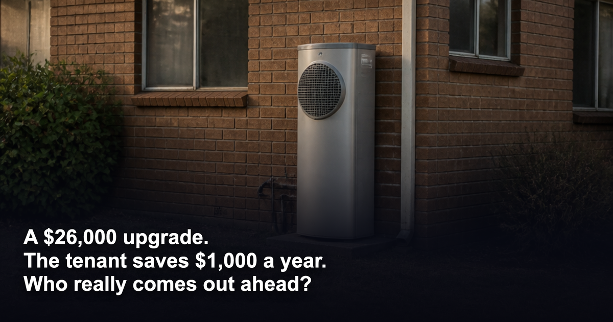 A $26,000 upgrade saves the tenant $1,000 a year. Why NSW landlords may still come out ahead