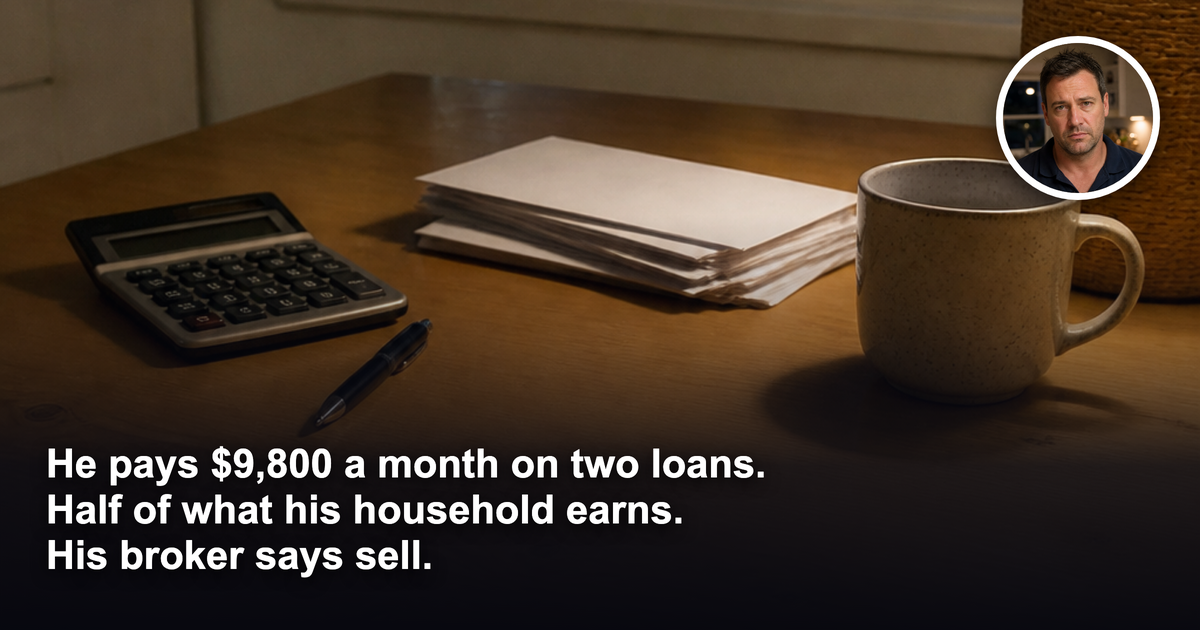 Half his income goes to two mortgages and investors are leaving. Should he follow them?