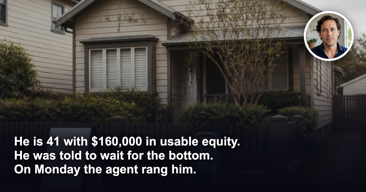 He was told to wait for the bottom. Then the house he wanted passed in and the agent rang him
