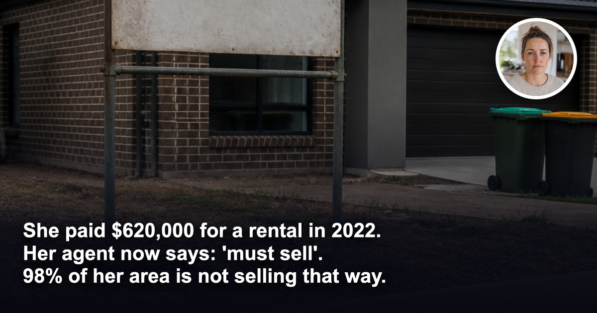 Her agent wants to list her $620,000 rental as 'must sell'. Is a forced sale really her only move?