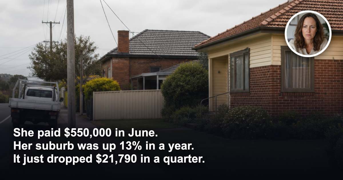 Her Geelong suburb rose 13 per cent in a year. Then it dropped $21,790 in three months. What happened?