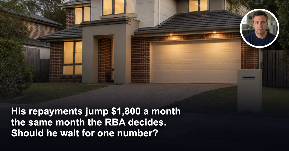 His fixed rate ends in November, the same month the RBA decides. Should he wait for one inflation number?