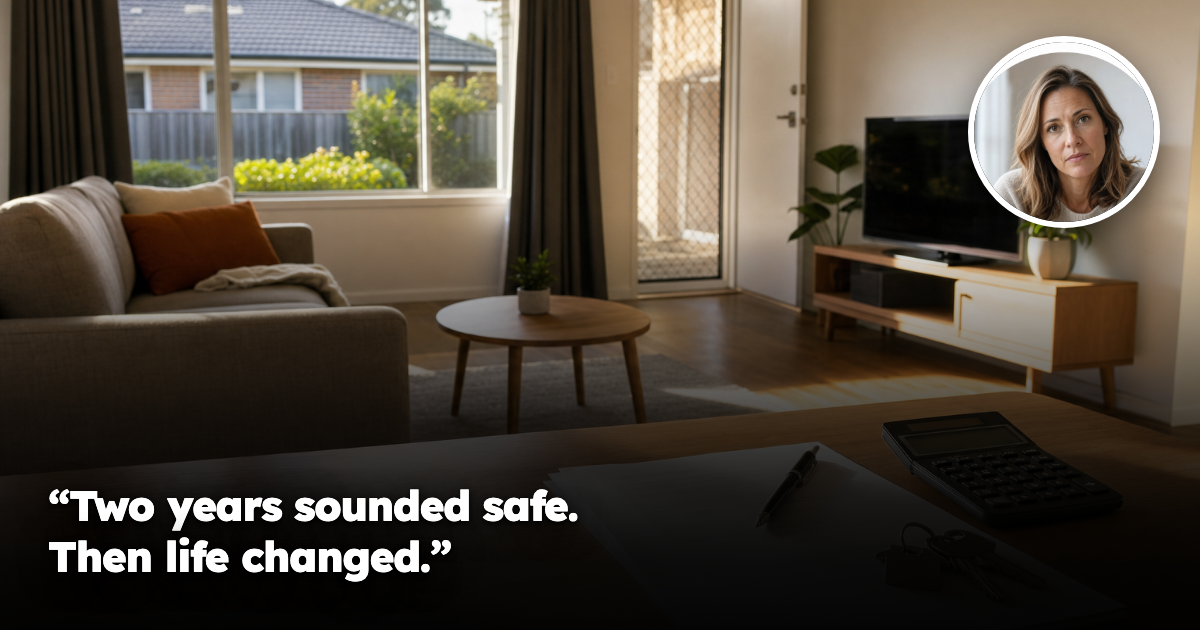 Australian rental home lease, keys and calculator on a table