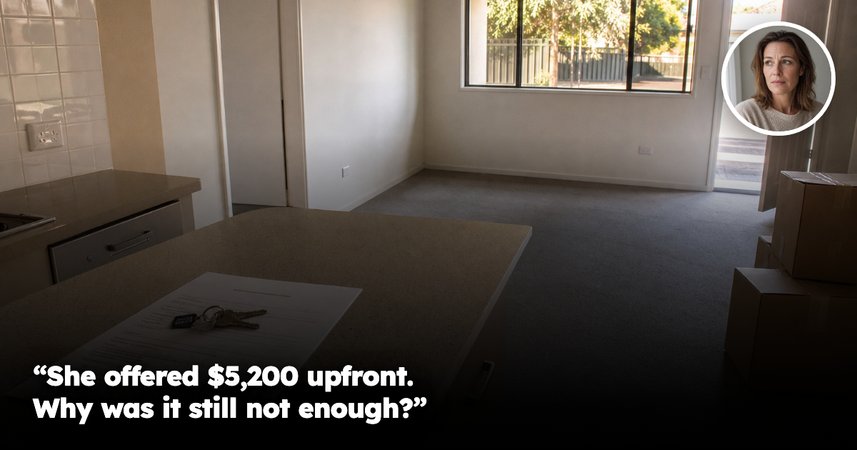 Vacant Australian rental home with keys and lease on the kitchen bench