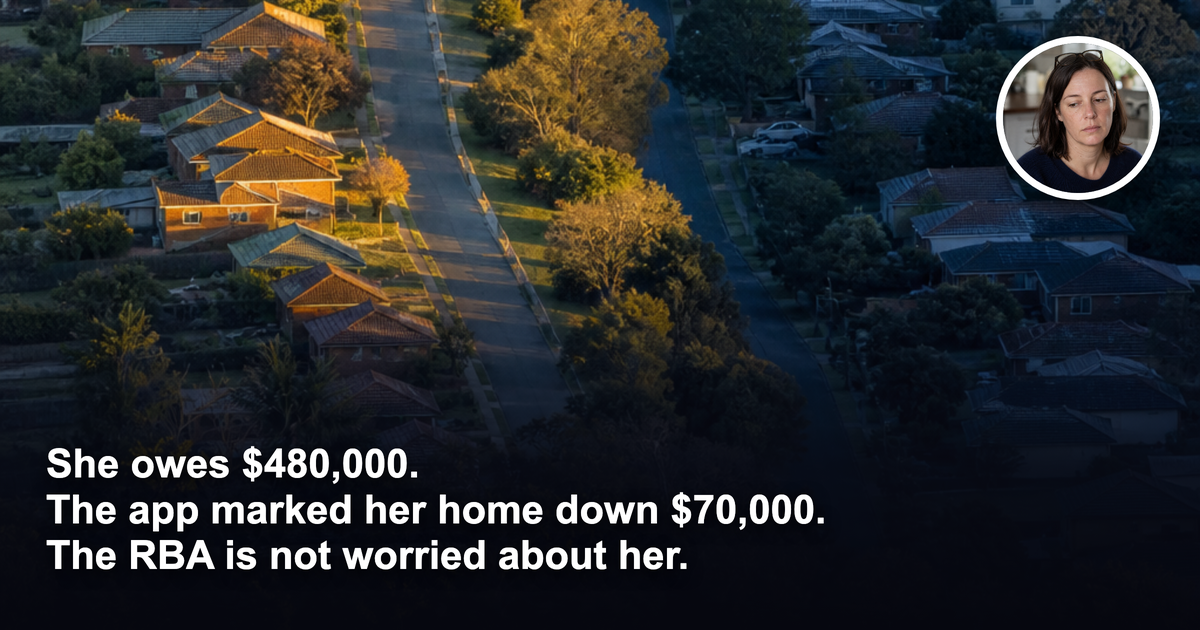 The headlines say worst downturn in decades. The Reserve Bank just said she is not the problem.