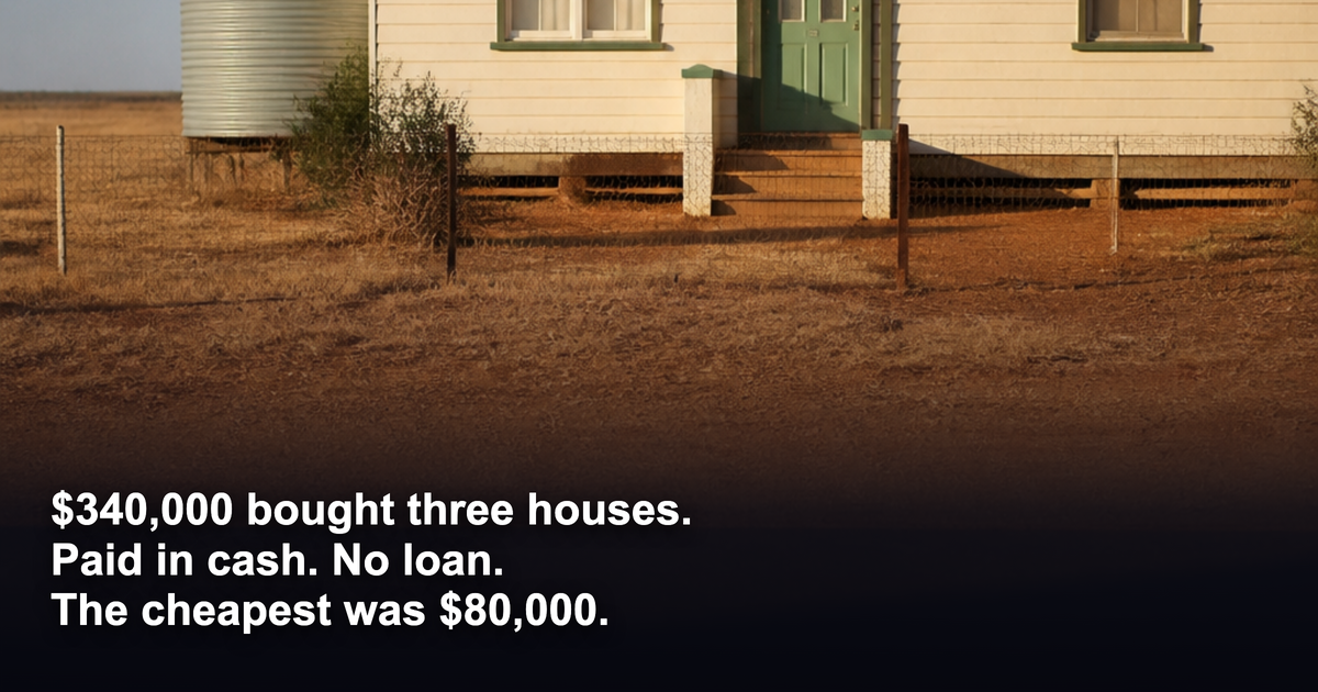 Three houses for $340,000: what the regional cash play says about the equity you are sitting on