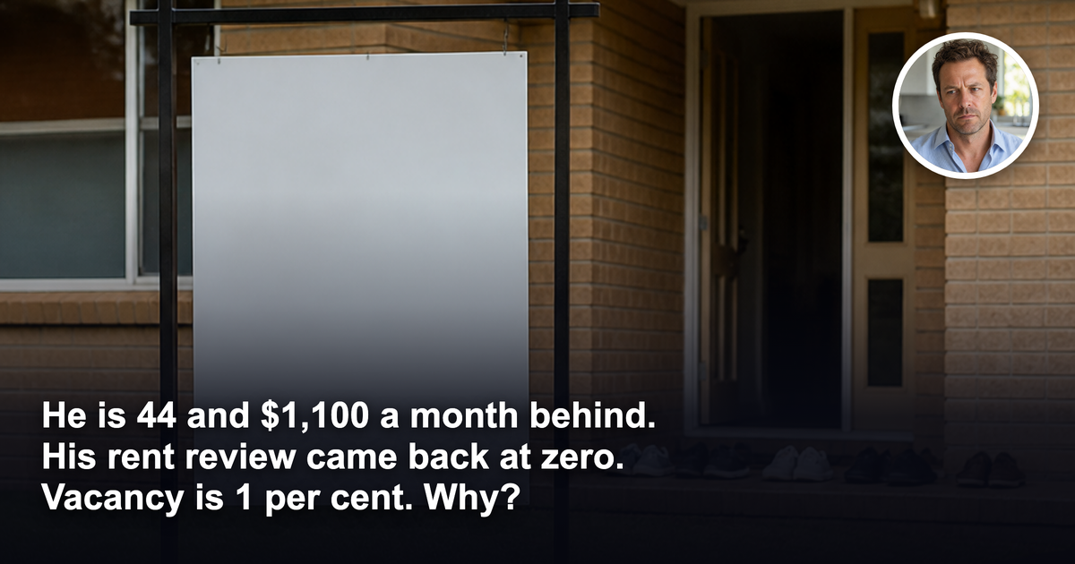 Vacancy is at a record low. So why did his September rent review come back at zero?
